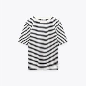 NEW Zara Striped Basic Tee